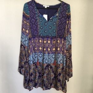 Bell Sleeve BoHo Dress